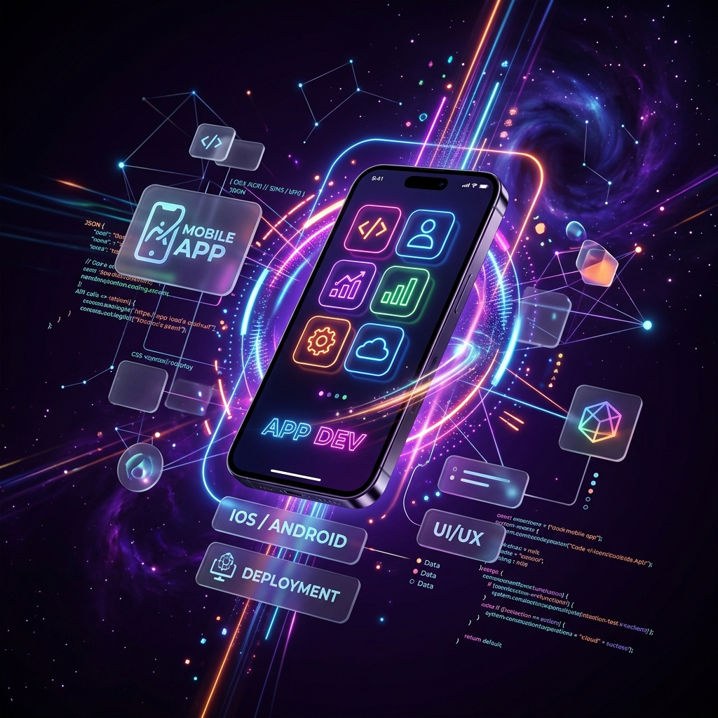 Ilustración de Apps Móviles